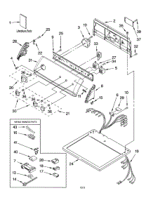 Top And Console Parts parts for Kenmore Dryer 110.75942400 (11075942400, 110 75942400) from AppliancePartsPros.com
