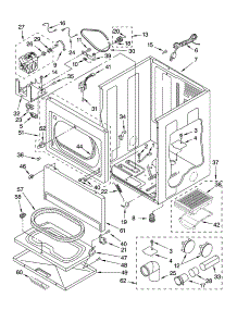 Cabinet Parts parts for Kenmore Dryer 110.75942400 (11075942400, 110 75942400) from AppliancePartsPros.com