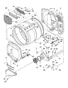 Bulkhead Parts parts for Kenmore Dryer 110.75942401 (11075942401, 110 75942401) from AppliancePartsPros.com