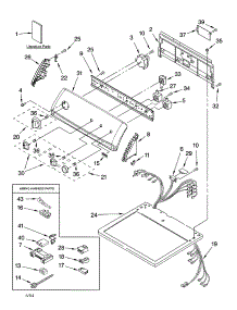 Top And Console Parts parts for Kenmore Dryer 110.75966401 (11075966401, 110 75966401) from AppliancePartsPros.com