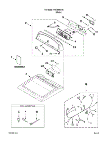 Top And Console Parts parts for Kenmore Dryer 110.76002010 (11076002010, 110 76002010) from AppliancePartsPros.com