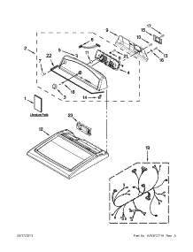 Top And Console Parts parts for Kenmore Dryer 110.76002012 (11076002012, 110 76002012) from AppliancePartsPros.com