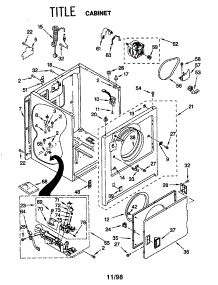 Cabinet parts for Kenmore Dryer 110.76051691 (11076051691, 110 76051691) from AppliancePartsPros.com