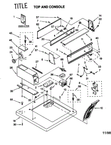 Top And Console parts for Kenmore Dryer 110.76051691 (11076051691, 110 76051691) from AppliancePartsPros.com