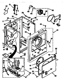 Cabinet parts for Kenmore Dryer 110.76071690 (11076071690, 110 76071690) from AppliancePartsPros.com