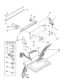 Top And Console Parts parts for Kenmore Dryer 110.76112500 (11076112500, 110 76112500) from AppliancePartsPros.com