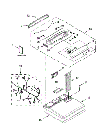 Top And Console Parts parts for Kenmore Dryer 110.76132411 (11076132411, 110 76132411) from AppliancePartsPros.com
