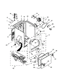 Cabinet Parts parts for Kenmore Dryer 110.76132411 (11076132411, 110 76132411) from AppliancePartsPros.com
