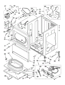 Cabinet Parts parts for Kenmore Dryer 110.76152500 (11076152500, 110 76152500) from AppliancePartsPros.com