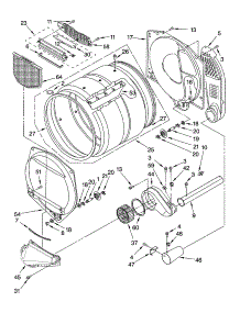 Bulkhead Parts parts for Kenmore Dryer 110.76152500 (11076152500, 110 76152500) from AppliancePartsPros.com