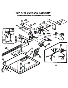 Top And Console Assembly parts for Kenmore Dryer 110.76401400 (11076401400, 110 76401400) from AppliancePartsPros.com
