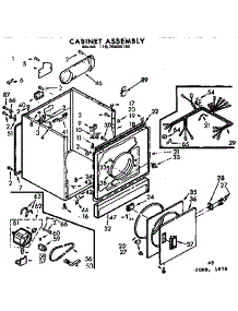 Cabinet Assembly parts for Kenmore Dryer 110.76404100 (11076404100, 110 76404100) from AppliancePartsPros.com