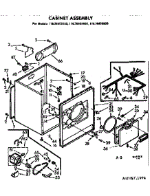 Top And Console Asm parts for Kenmore Dryer 110.76405400 (11076405400, 110 76405400) from AppliancePartsPros.com