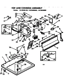Top And Console Assembly parts for Kenmore Dryer 110.76406600 (11076406600, 110 76406600) from AppliancePartsPros.com