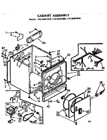 Cabinet Assembly parts for Kenmore Dryer 110.76407100 (11076407100, 110 76407100) from AppliancePartsPros.com