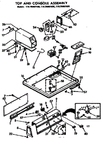 Top And Console Assembly parts for Kenmore Dryer 110.76407400 (11076407400, 110 76407400) from AppliancePartsPros.com