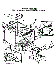 Cabinet Assembly parts for Kenmore Dryer 110.76408600 (11076408600, 110 76408600) from AppliancePartsPros.com