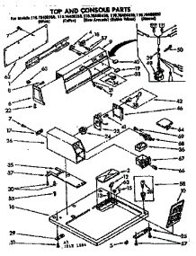 Top And Console Parts parts for Kenmore Dryer 110.76408850 (11076408850, 110 76408850) from AppliancePartsPros.com