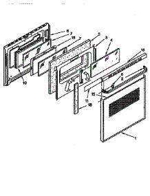 Door parts for Kenmore Wall Oven 664.4098997 (6644098997, 664 4098997) from AppliancePartsPros.com