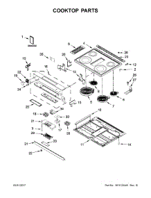 Cooktop Parts parts for Kenmore Range 664.42793710 (66442793710, 664 42793710) from AppliancePartsPros.com