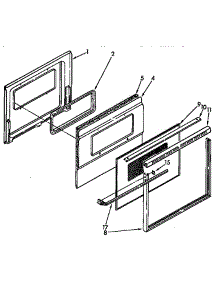 Lower Oven Door Parts parts for Kenmore Range 664.4428916 (6644428916, 664 4428916) from AppliancePartsPros.com