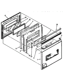 Upper Oven Door Parts parts for Kenmore Range 664.4428916 (6644428916, 664 4428916) from AppliancePartsPros.com