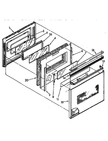 Door Parts parts for Kenmore Range 664.4558953 (6644558953, 664 4558953) from AppliancePartsPros.com