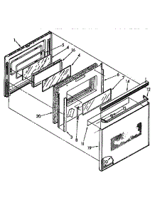 Door Parts parts for Kenmore Cooktop 664.4558995 (6644558995, 664 4558995) from AppliancePartsPros.com