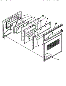 Oven Door parts for Kenmore Range 664.4579391 (6644579391, 664 4579391) from AppliancePartsPros.com