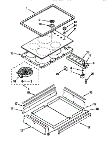 Cooktop parts for Kenmore Range 664.4579391 (6644579391, 664 4579391) from AppliancePartsPros.com