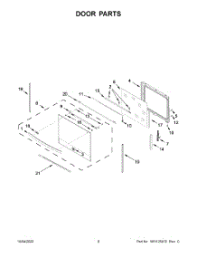 Door Parts parts for Kenmore Range 664.75223710 (66475223710, 664 75223710) from AppliancePartsPros.com