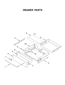 Drawer Parts parts for Kenmore Elite Gas Range 66475223711 from AppliancePartsPros.com