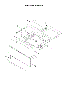 Drawer Parts parts for Kenmore Range 664.95223712 (66495223712, 664 95223712) from AppliancePartsPros.com