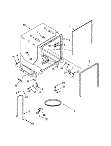 Tub And Frame parts for Kenmore Dishwasher 665.110739120 (665110739120, 665 110739120) from AppliancePartsPros.com