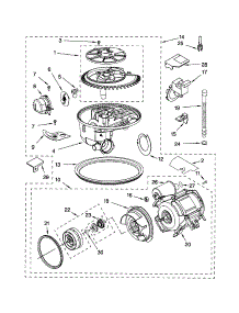 Pump And Motor parts for Kenmore Dishwasher 665.110739120 (665110739120, 665 110739120) from AppliancePartsPros.com