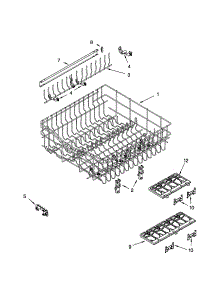 Upper Rack And Track parts for Kenmore Dishwasher 665.110739130 (665110739130, 665 110739130) from AppliancePartsPros.com