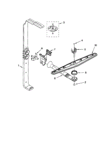 Upper Wash And Rinse parts for Kenmore Dishwasher 665.110739130 (665110739130, 665 110739130) from AppliancePartsPros.com
