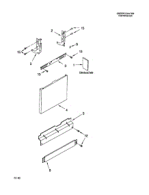 Door And Panel parts for Kenmore Dishwasher 665.110739140 (665110739140, 665 110739140) from AppliancePartsPros.com