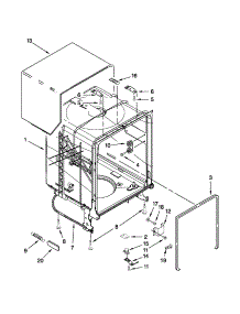 Tub And Frame Parts parts for Kenmore Dishwasher 665.12093K210 (66512093K210, 665 12093K210) from AppliancePartsPros.com