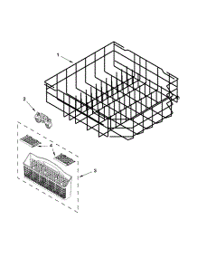 Lower Rack Parts parts for Kenmore Dishwasher 665.12093K210 (66512093K210, 665 12093K210) from AppliancePartsPros.com