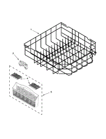 Lower Rack Parts parts for Kenmore Dishwasher 665.12413N412 (66512413N412, 665 12413N412) from AppliancePartsPros.com