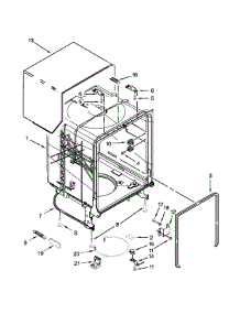 Tub And Frame Parts parts for Kenmore Dishwasher 665.12413N412 (66512413N412, 665 12413N412) from AppliancePartsPros.com
