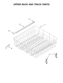 Upper Rack And Track Parts parts for Kenmore Dishwasher 665.12413N413 (66512413N413, 665 12413N413) from AppliancePartsPros.com