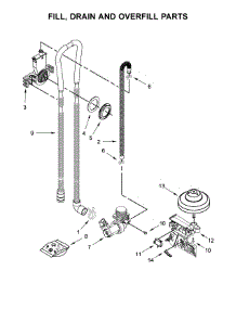 Fill, Drain And Overfill Parts parts for Kenmore Dishwasher 665.12413N413 (66512413N413, 665 12413N413) from AppliancePartsPros.com
