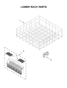 Lower Rack Parts parts for Kenmore Dishwasher 665.12413N414 (66512413N414, 665 12413N414) from AppliancePartsPros.com