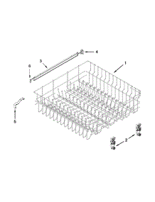 Upper Rack And Track Parts parts for Kenmore Dishwasher 665.12723K310 (66512723K310, 665 12723K310) from AppliancePartsPros.com