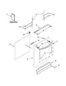 Door And Panel Parts parts for Kenmore Dishwasher 665.12723K311 (66512723K311, 665 12723K311) from AppliancePartsPros.com