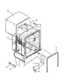 Tub And Frame Parts parts for Kenmore Dishwasher 665.12723K311 (66512723K311, 665 12723K311) from AppliancePartsPros.com