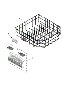 Lower Rack Parts parts for Kenmore Dishwasher 665.12723K311 (66512723K311, 665 12723K311) from AppliancePartsPros.com