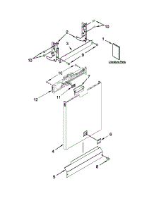 Door Panel Parts parts for Kenmore Dishwasher 665.12762K311 (66512762K311, 665 12762K311) from AppliancePartsPros.com